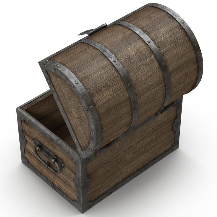 3D Old Wooden Chest