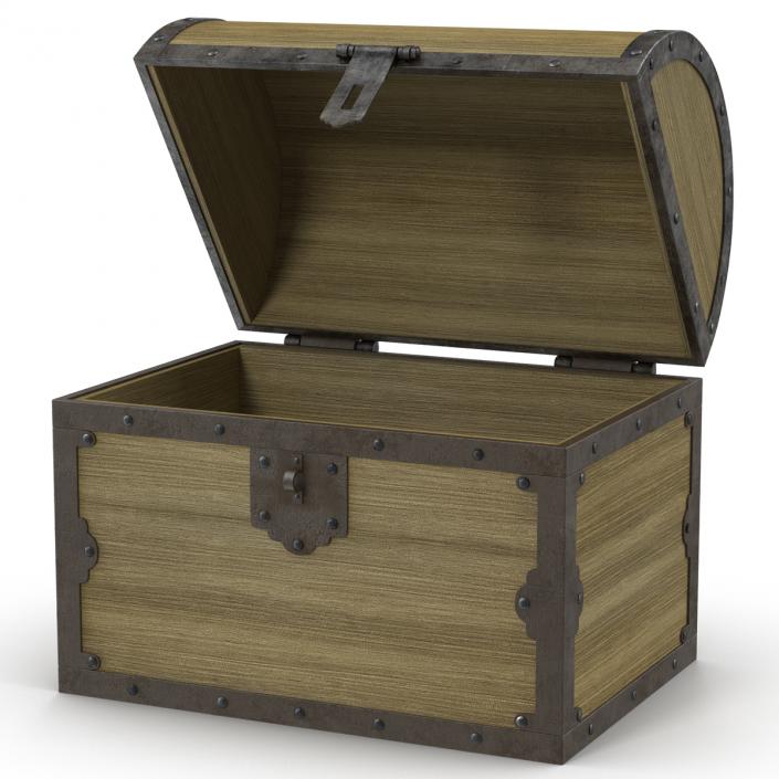 3D Old Wooden Chest 2 model