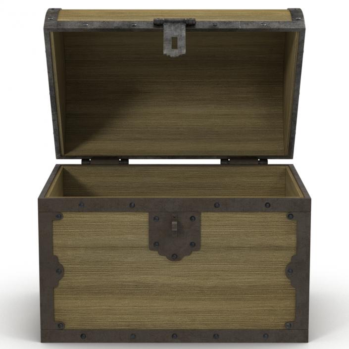 3D Old Wooden Chest 2 model