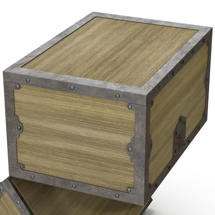 3D Old Wooden Chest 2 model