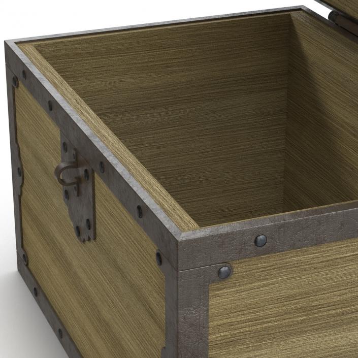 3D Old Wooden Chest 2 model