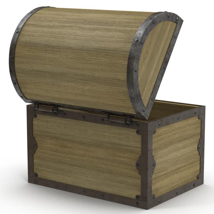 3D Old Wooden Chest 2 model