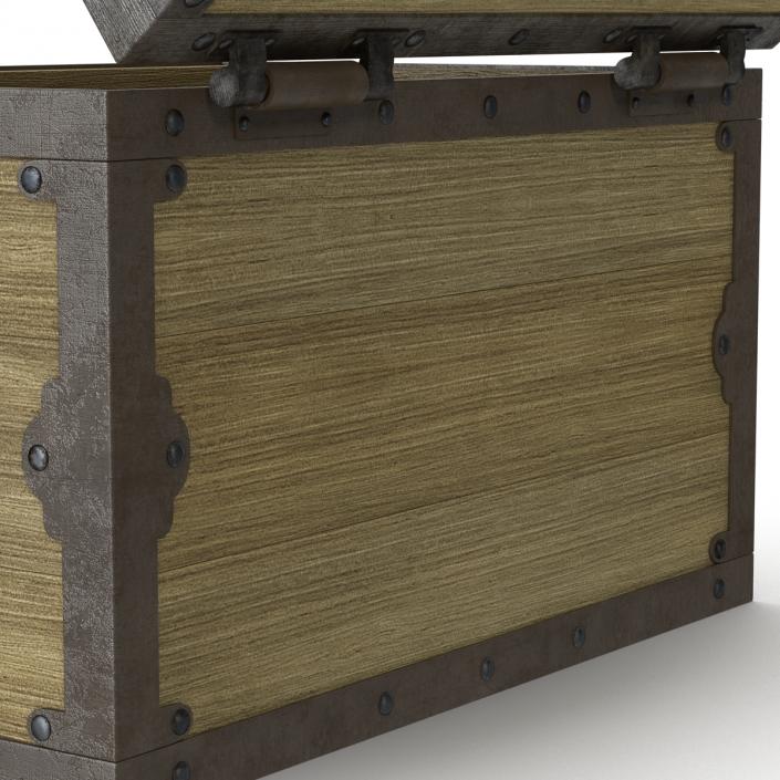 3D Old Wooden Chest 2 model