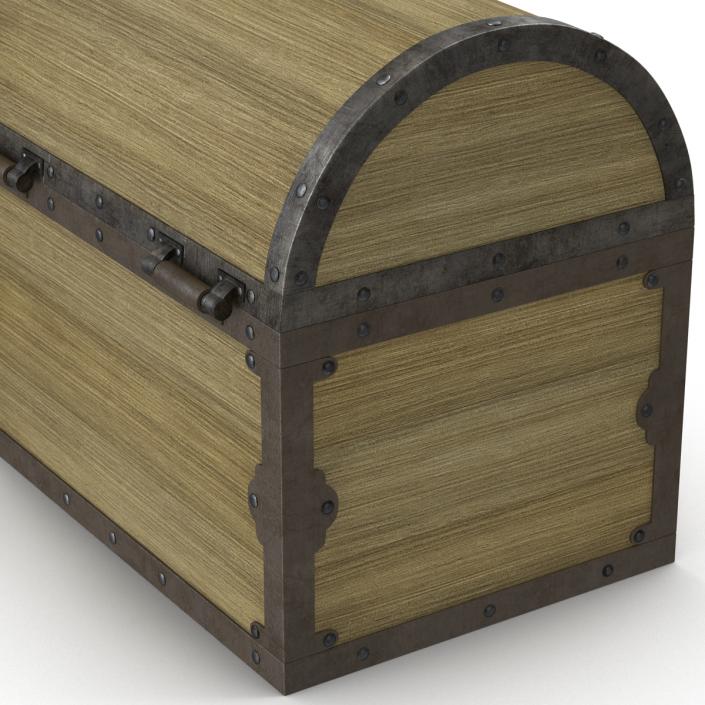 3D Old Wooden Chest 2 model