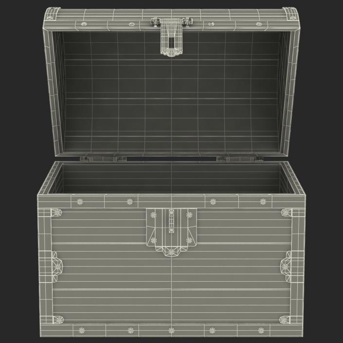 3D Old Wooden Chest 2 model