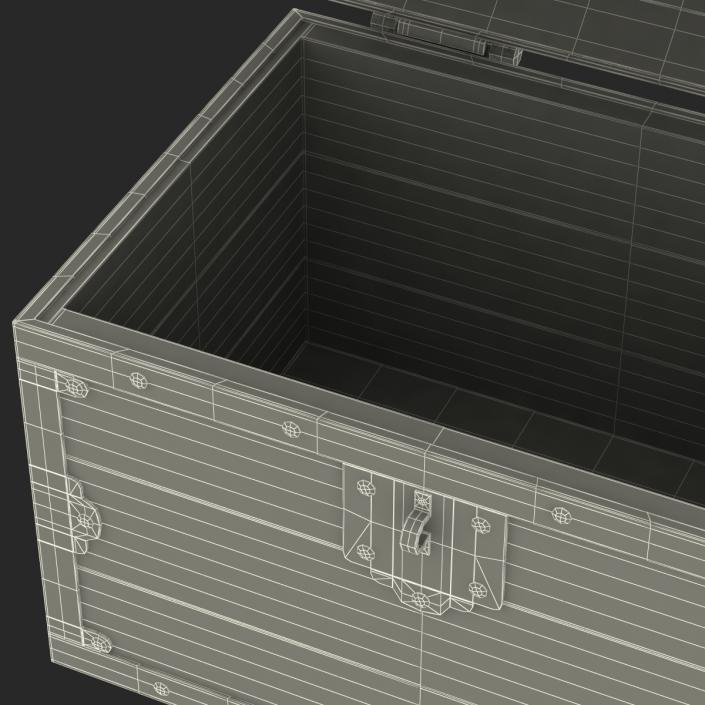 3D Old Wooden Chest 2 model