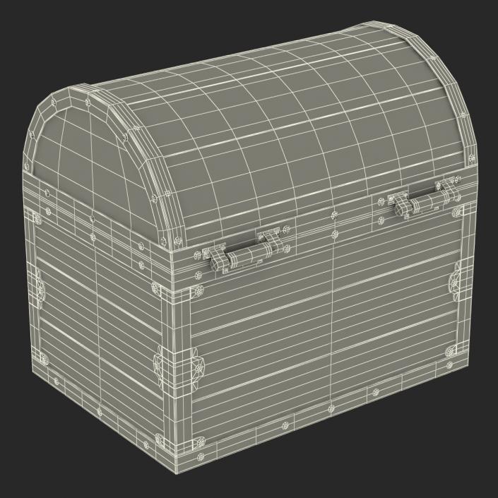 3D Old Wooden Chest 2 model