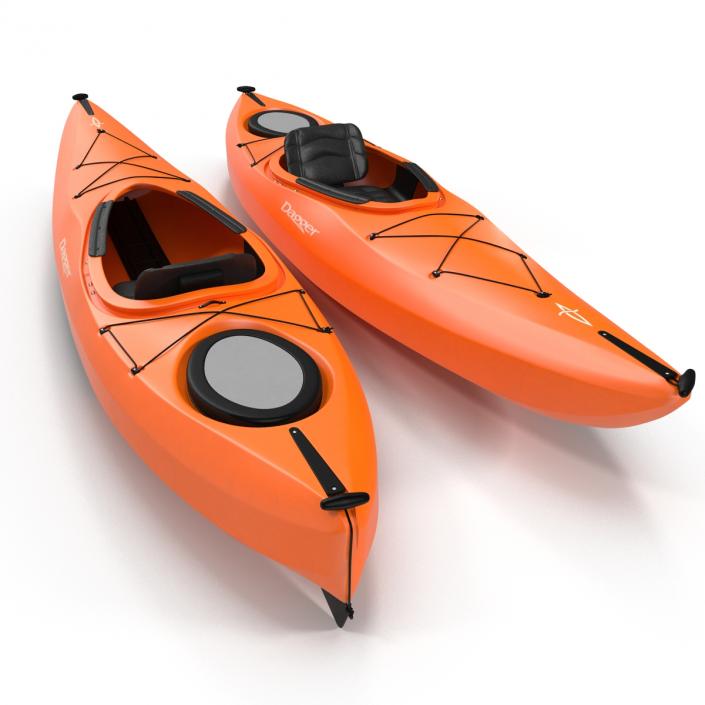 Kayak Orange 3D