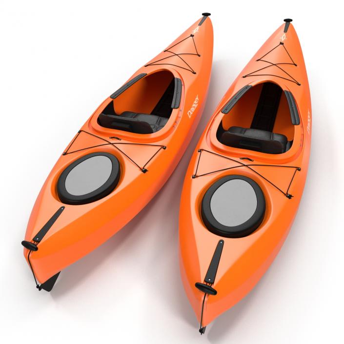 Kayak Orange 3D