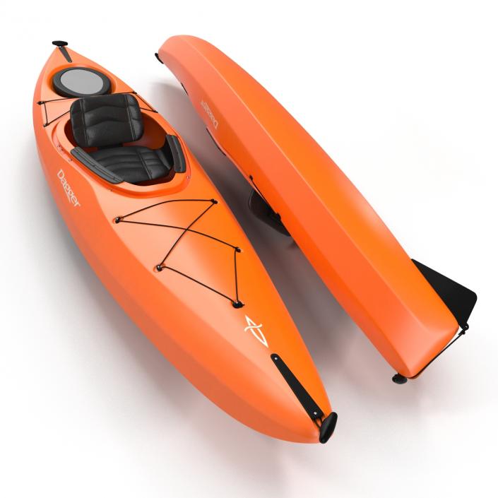 Kayak Orange 3D