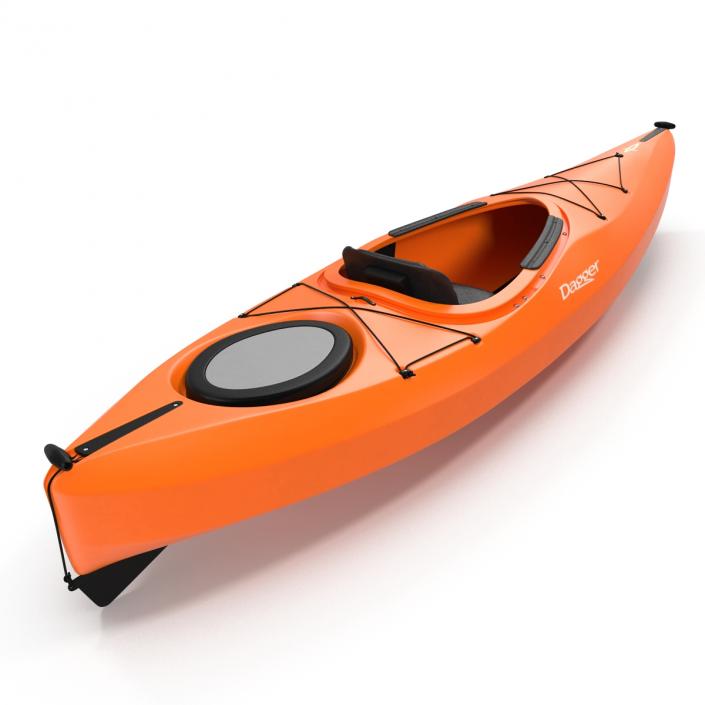 Kayak Orange 3D