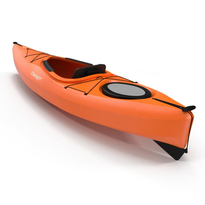 Kayak Orange 3D