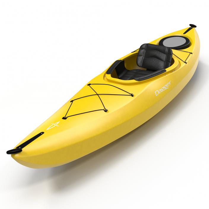 Kayak Yellow 3D