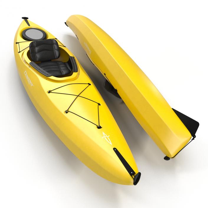 Kayak Yellow 3D