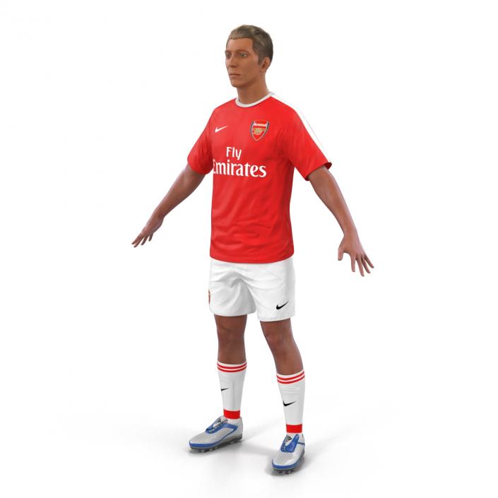 3D model Soccer Player Arsenal Rigged 2