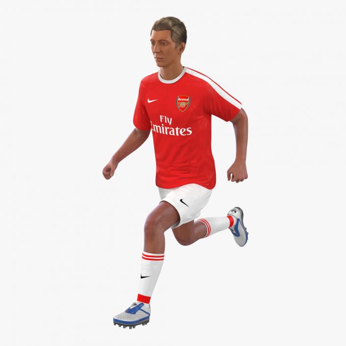 3D Soccer Player Arsenal Rigged model