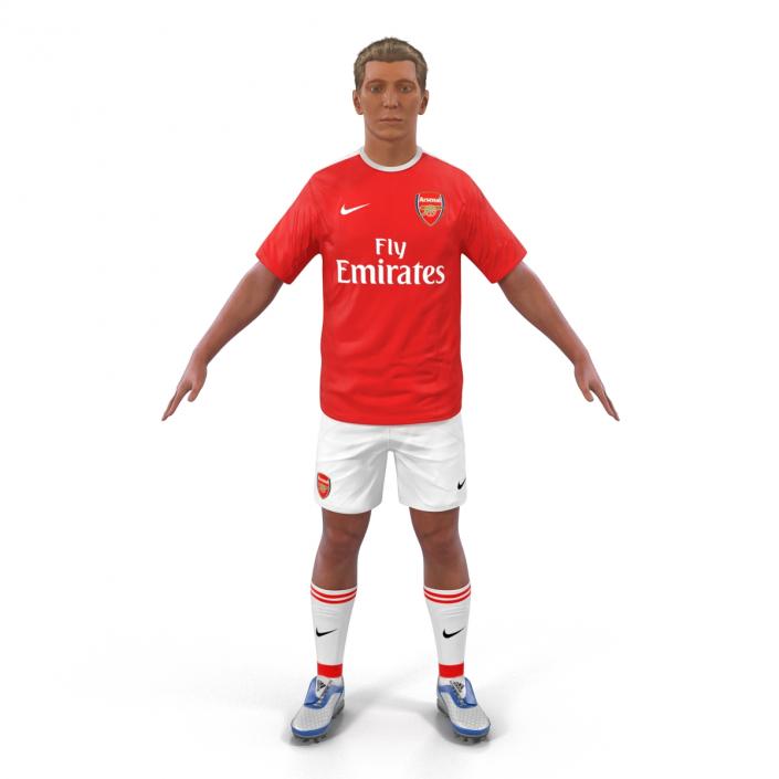 3D Soccer Player Arsenal Rigged model