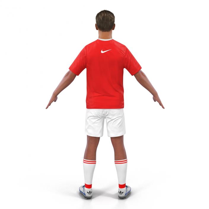 3D Soccer Player Arsenal Rigged model