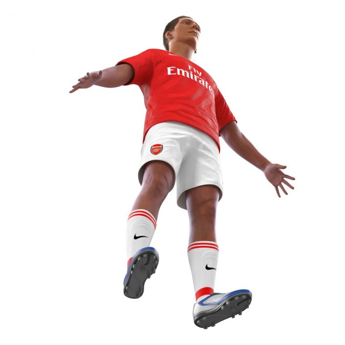 3D Soccer Player Arsenal Rigged model