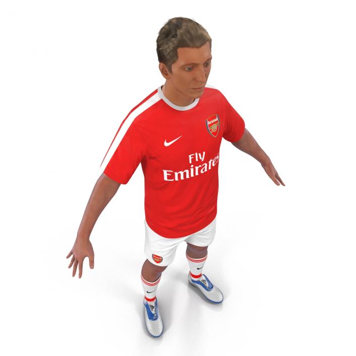 3D Soccer Player Arsenal Rigged model