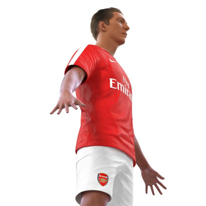 3D Soccer Player Arsenal Rigged model