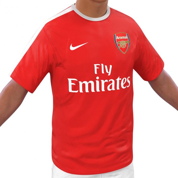 3D Soccer Player Arsenal Rigged model