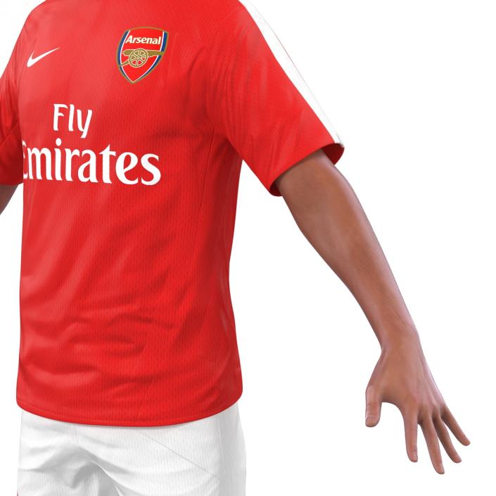 3D Soccer Player Arsenal Rigged model