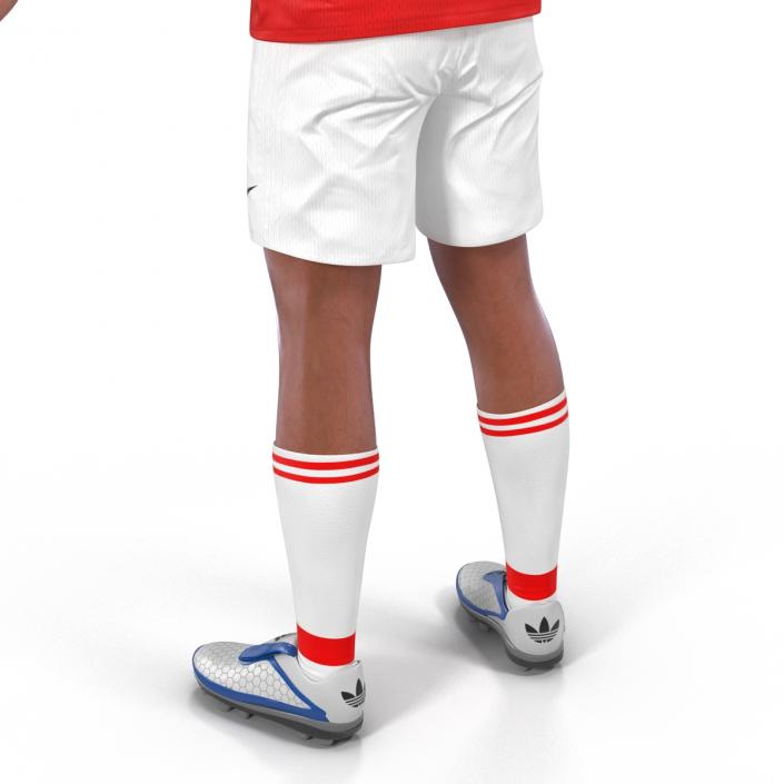 3D Soccer Player Arsenal Rigged model