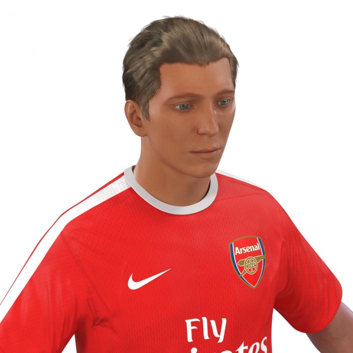 3D Soccer Player Arsenal Rigged model