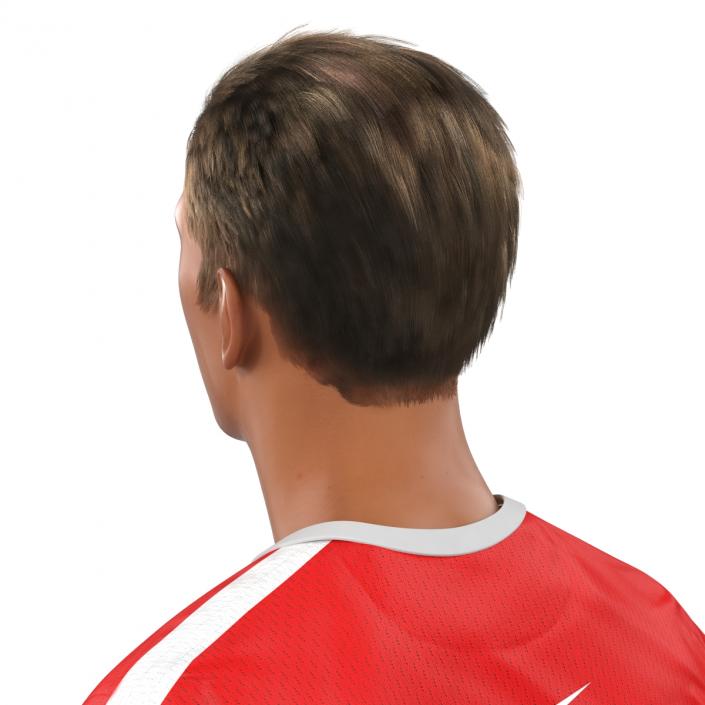 3D Soccer Player Arsenal Rigged model