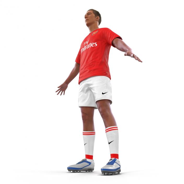 3D Soccer Player Arsenal with Hair