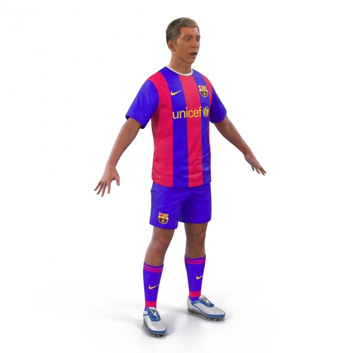 Soccer Player Barcelona Rigged 2 3D