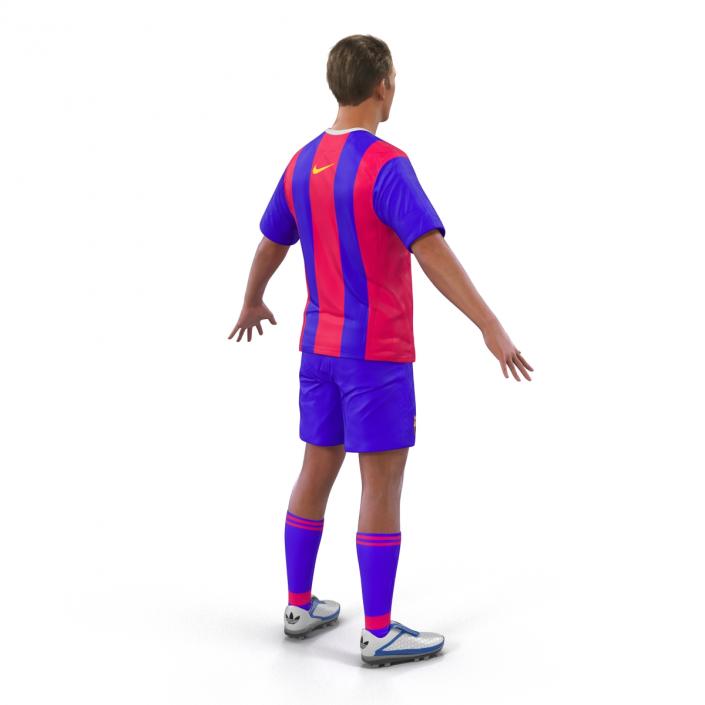 Soccer Player Barcelona Rigged 2 3D