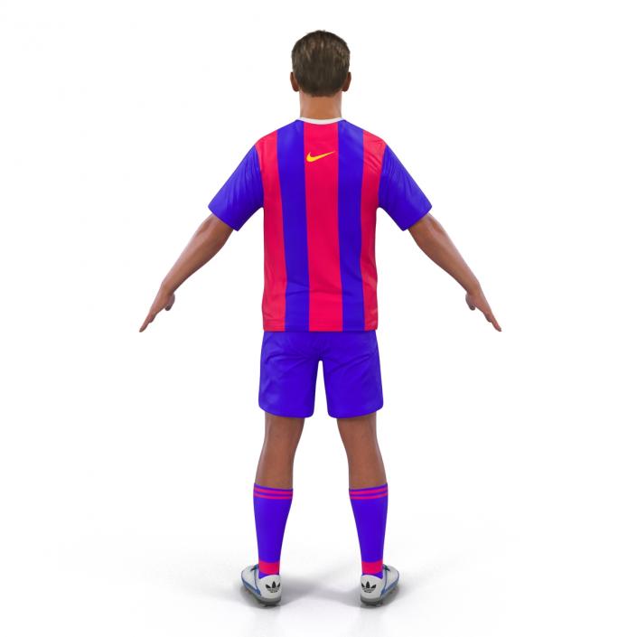 Soccer Player Barcelona Rigged 2 3D