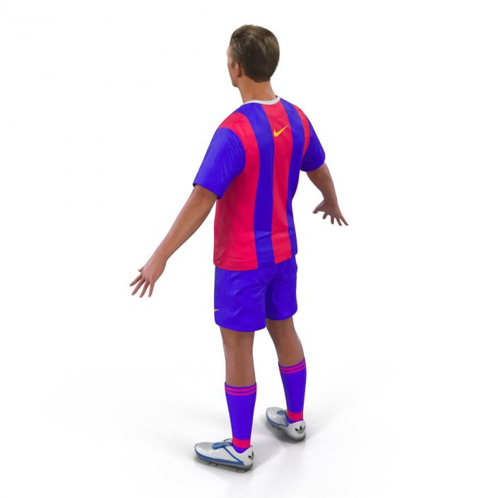 Soccer Player Barcelona Rigged 2 3D