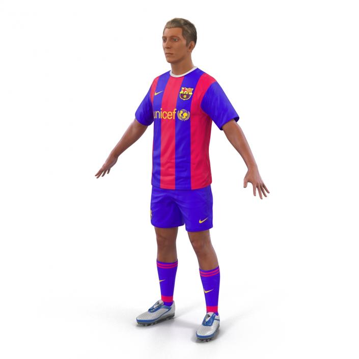 Soccer Player Barcelona Rigged 2 3D