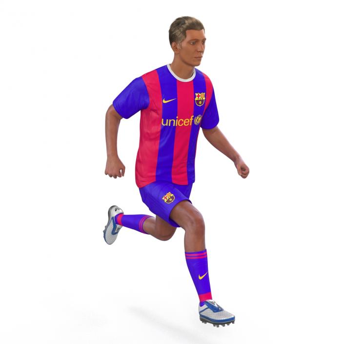 Soccer Player Barcelona Rigged 2 3D