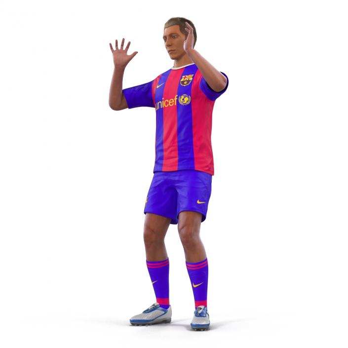 Soccer Player Barcelona Rigged 2 3D