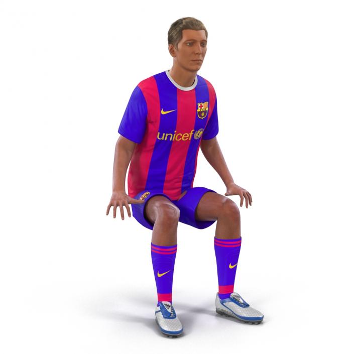 Soccer Player Barcelona Rigged 2 3D