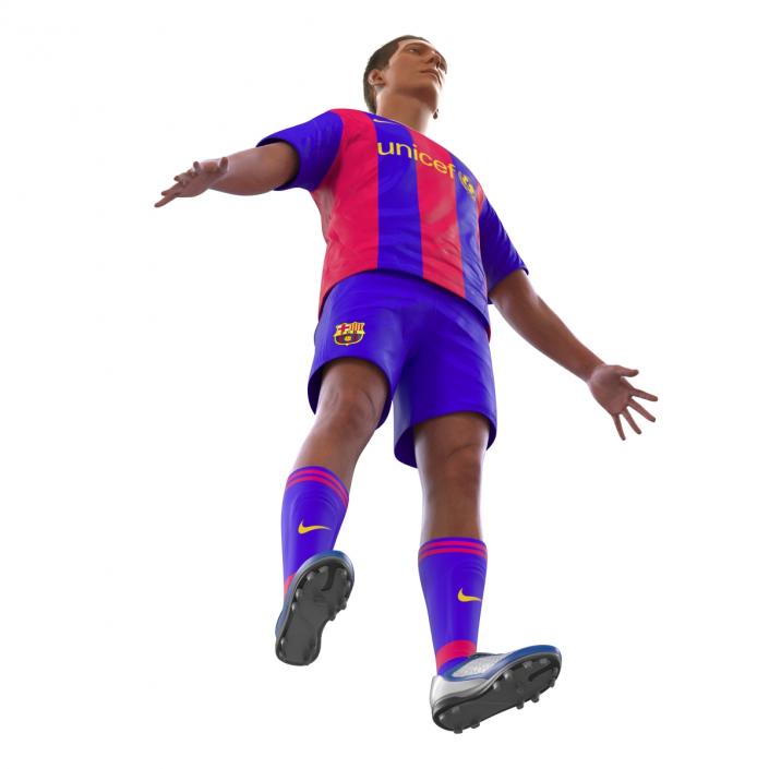 Soccer Player Barcelona Rigged 2 3D