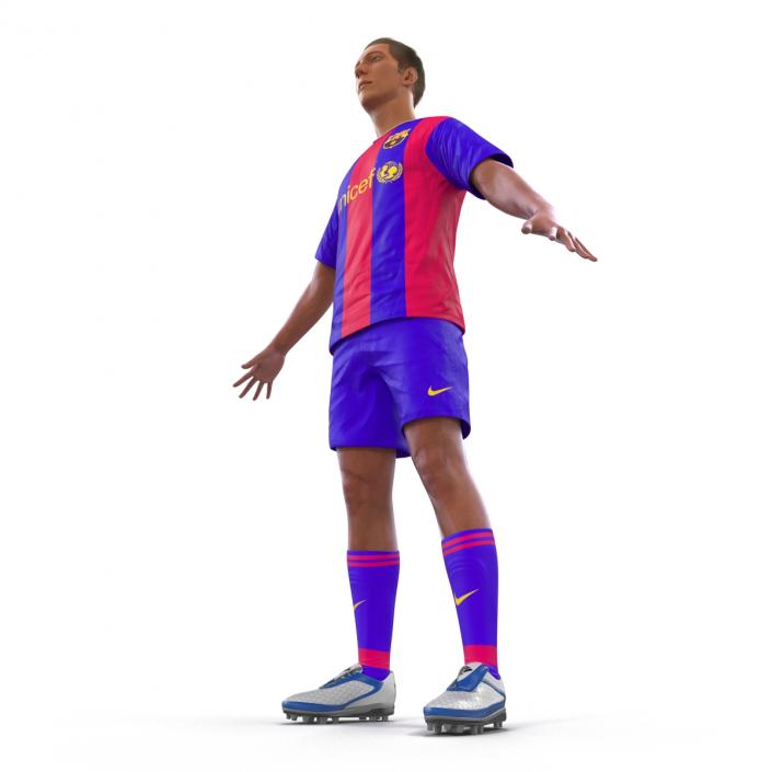 Soccer Player Barcelona Rigged 2 3D