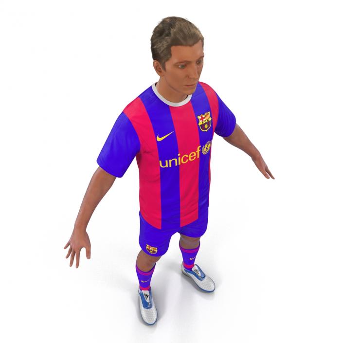 Soccer Player Barcelona Rigged 2 3D