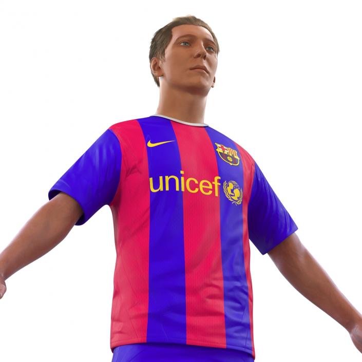 Soccer Player Barcelona Rigged 2 3D