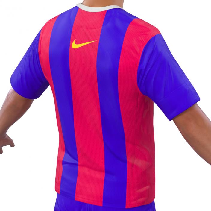 Soccer Player Barcelona Rigged 2 3D