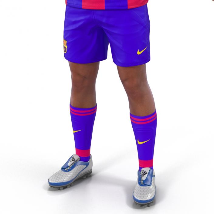 Soccer Player Barcelona Rigged 2 3D