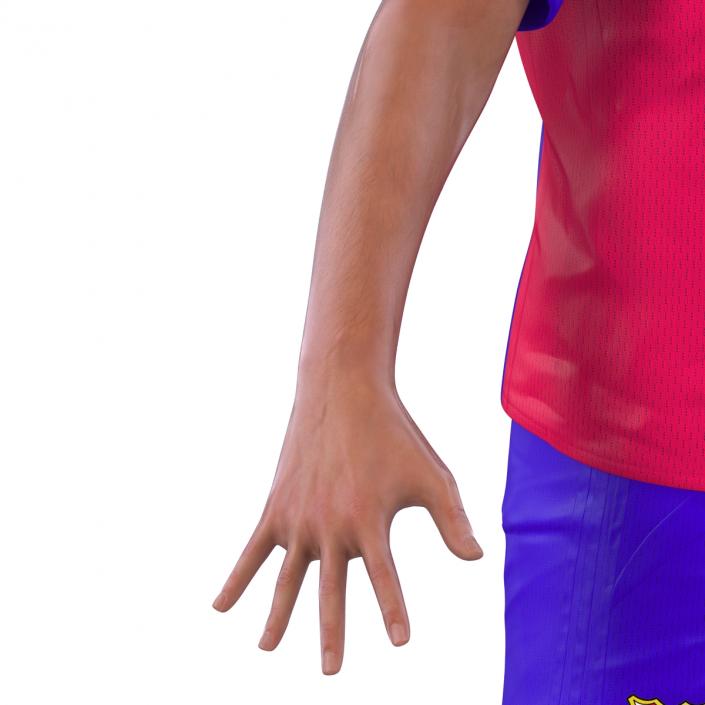 Soccer Player Barcelona Rigged 2 3D