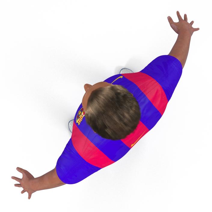 3D model Soccer Player Barcelona Rigged