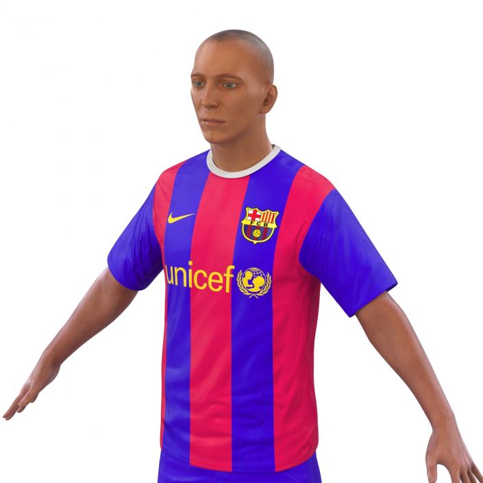 3D Soccer Player Barcelona model