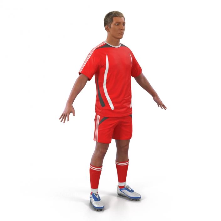 3D Soccer Player Generic Rigged model