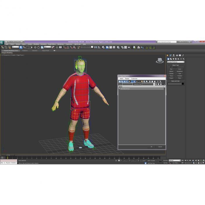 3D Soccer Player Generic Rigged model